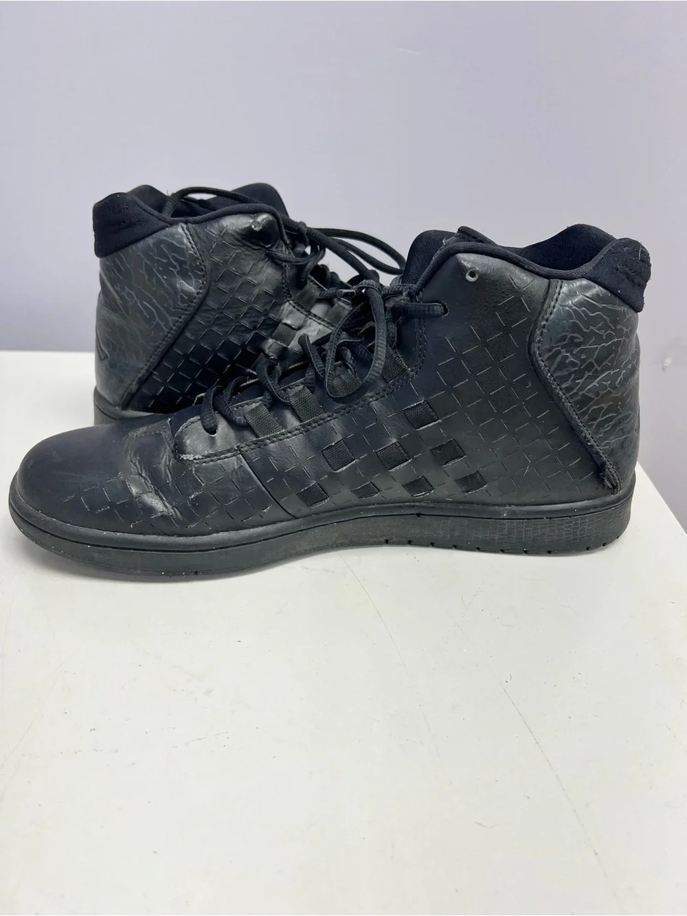 Jordan Black High-Top Sneakers with Textured Upper Mens 10.5